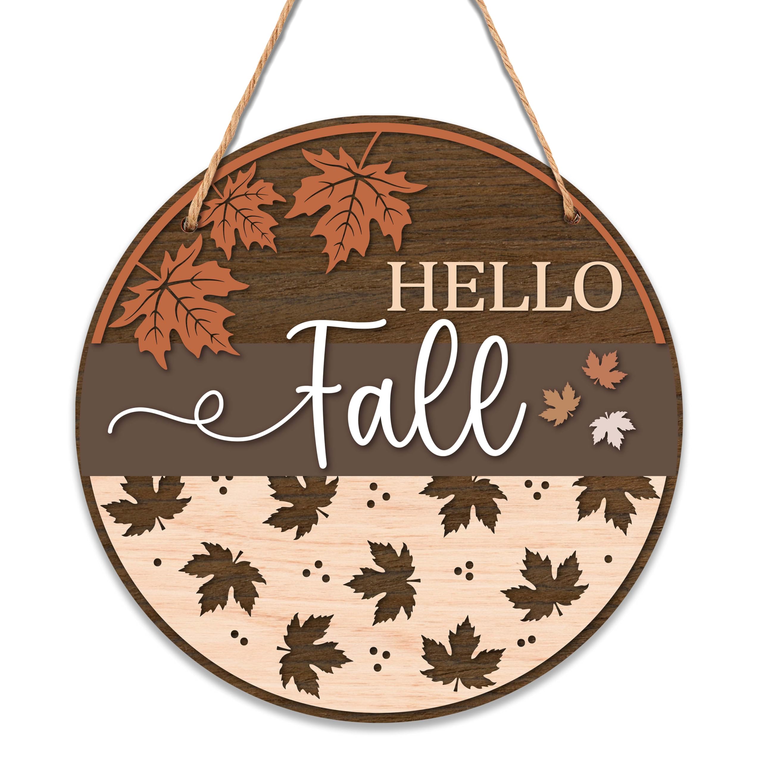 Photo 1 of patcate 10" Fall Decor, Thanksgiving Sign for Front Door, Autumn Round Wood Sign Hanging Plaque, Fall Pumpkin Welcome Door Sign Wall Art for Outdoor Farmhouse Garden Porch Home - A05