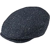 Hanna Hats for Men Donegal Tweed Vinatge Flat Cap - Driving Cap - Made in Ireland -100% Wool Tweed