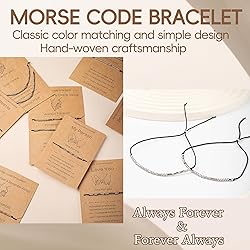 SANNYRA I Love You Morse Code Bracelet, Best Friend