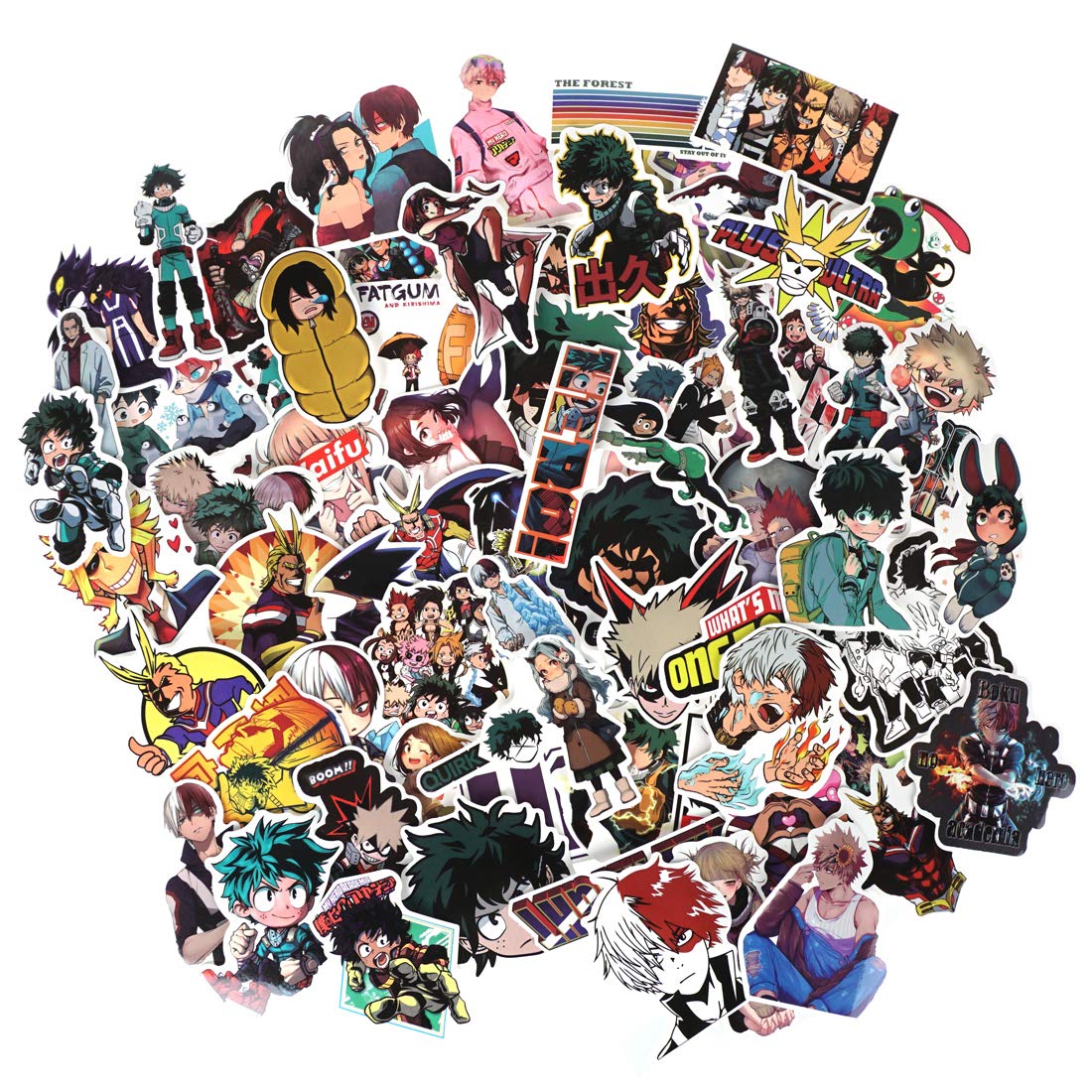 CoolChange My Hero Academia vinyl stickers, 73 items