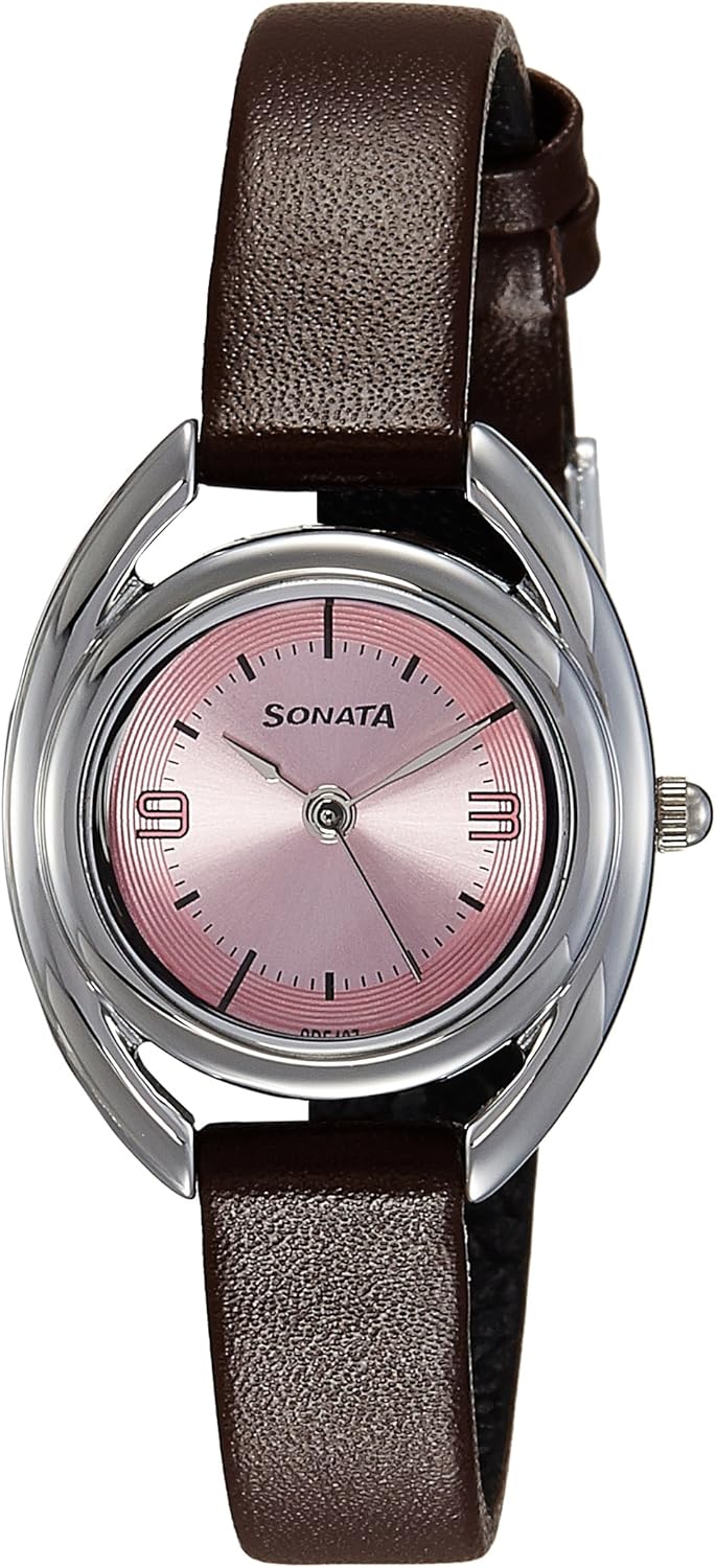 Sonata Analog Pink Dial Women's Watch (8960SL03) Amazon.ca Watches