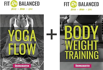 Fit Balanced Yoga Flow Ubungskarten 100 Gedruckte Karten Fur Das Training Zuhause Oder Unterwegs Mit Grundlagenkurs Amazon De Sport Freizeit
