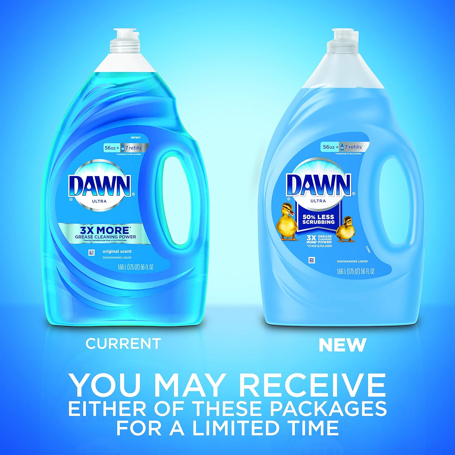 Dawn Ultra Dishwashing Liquid Dish Soap, Original Scent, Refill Size, 2 Count, 56 Oz.(Packaging May Vary): Health & Personal Care