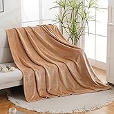 Swiftify Ultra Soft Fleece Throw Blanket, Silky Flannel Fuzzy Blanket for All Season, Cozy Lightweight Blanket for Couch, Bed, Sofa, 50" x 60", Camel, Throw