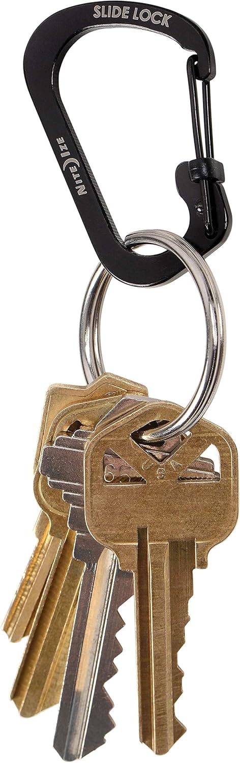 Nite Ize CSLA4-10-R6 SlideLock Carabiner, Size #4, Red: Home Improvement