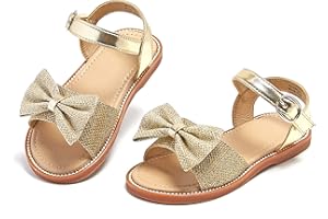 KOLAN Girl’s Open Toe Flat Sandals Summer Casual Sandals
