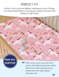TotAha Premium Stretchy Unicorn Crib Sheets