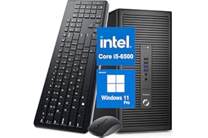 HP ProDesk 600 G2 Tower Desktop Computer Win 11, Intel Core i5-6500, 8GB RAM, 256GB SSD, RJ-45, Keyboard and Mouse, MT Comput