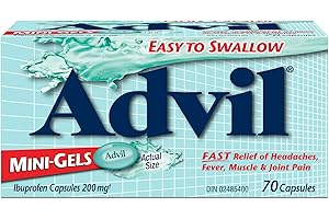 Advil Regular Strength Ibuprofen Pain Relief Mini-Gels Capsules, Fast Acting Pain Relief for Migraine, Back, Neck, Joint, and