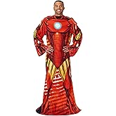 Northwest Iron Man Full Body Player Comfy Throw Blanket with Sleeves, 48" x 71", Being Iron Man