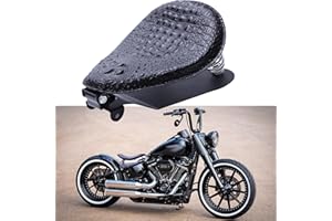 DREAMIZER Compatible With Sportster XL 1200 883 48 Dyna Black Bobber Motorcycle Solo Seat