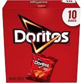 Doritos Tortilla Chips, Nacho Cheese, 1oz Bags (10 Pack)