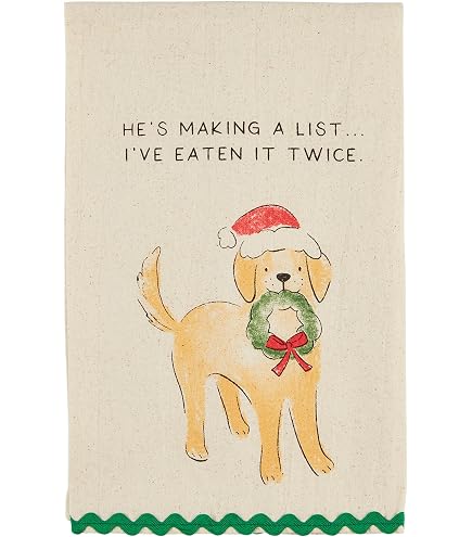 Enesco Strofinaccio In Cotone Stephanie Burgess – Pupazzo Di Neve Candycane – 46x66 Cm – Multicolore