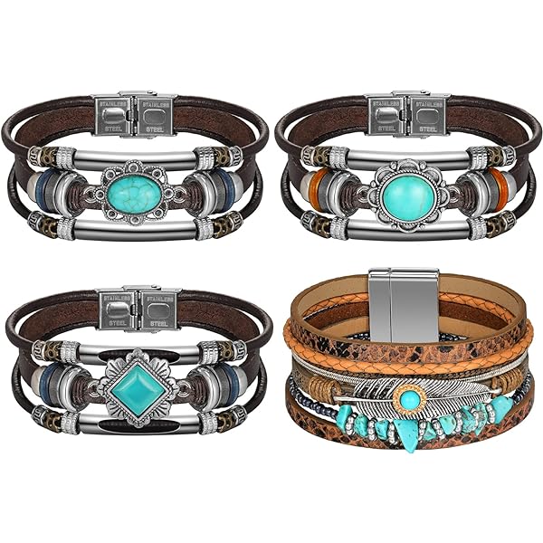 Amazon.com: LUX ACCESSORIES Flower Mixed Metal Aztec Multi Bangle