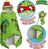 Teenage Mutant Ninja Turtles Hooded Towel Raphael Poncho 100% Cotton view 3