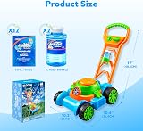 Sloosh Bubble Lawn Mower Toy Blue – 4oz + 24x12ml Bubble Solutions, Battery view 7