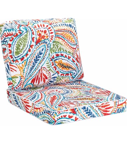 Lot De 2 Coussin De Chaise De Jardin Touffetés - Imperméable, Taille 18x18 Pouces, Pour Patio, Balcon, Terrasse