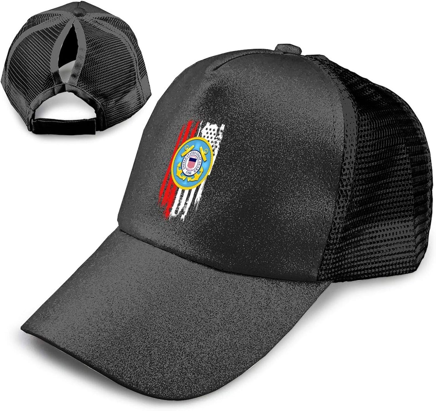 United States Coast Guard Academy United Baseball Cap, Sequin Mesh Cap