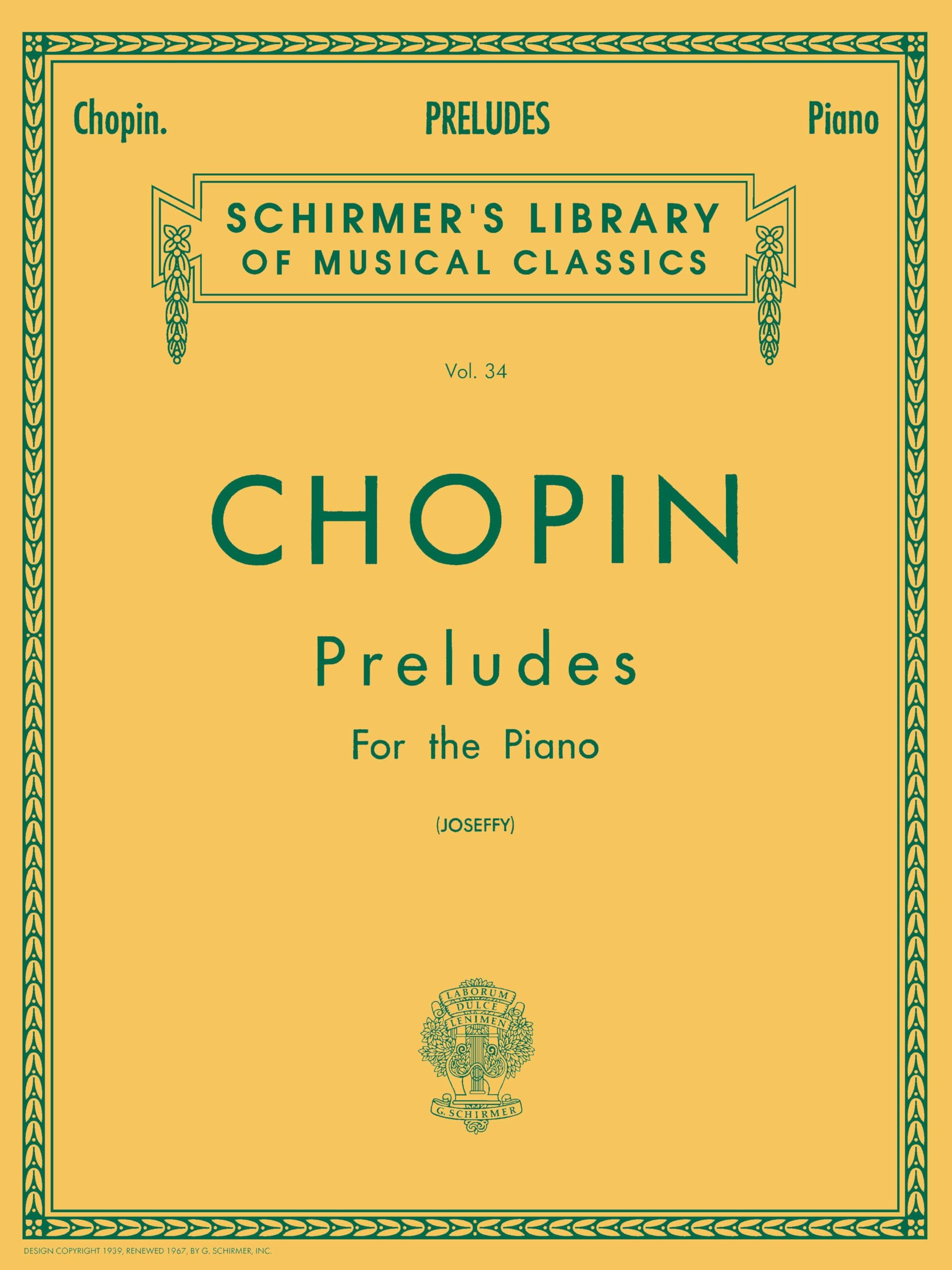 Preludes. Piano Solo.: Schirmer Library of Classics Volume 34 Piano Solo (Schirmer's Library of Musical Classics)