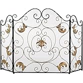 Accent Plus Gold Fleur-DE-LIS Fireplace Screen