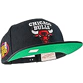 Mitchell & Ness Chicago Bulls NBA Top Spot Snapback Hat Adjustable Cap - Black/1998 NBA Finals Side Patch/Hardwood Classics