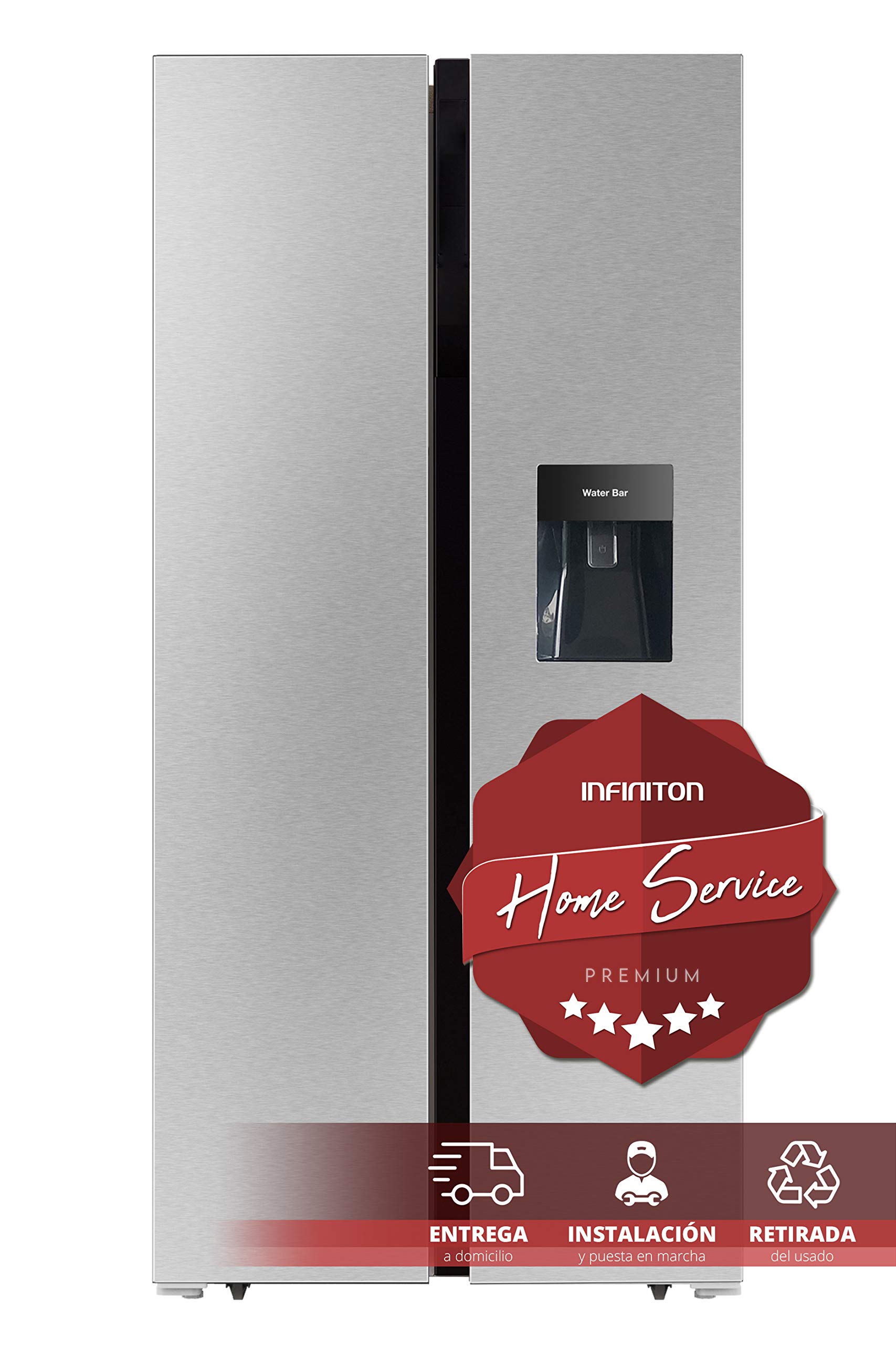 FRIGORIFICO-COMBI-AMERICANO-SBS-442-INFINITON-A-INOX-Alto-177cm-NO-FROST-TOTAL-DISPENSADOR-DE-AGUA-INSTALACION