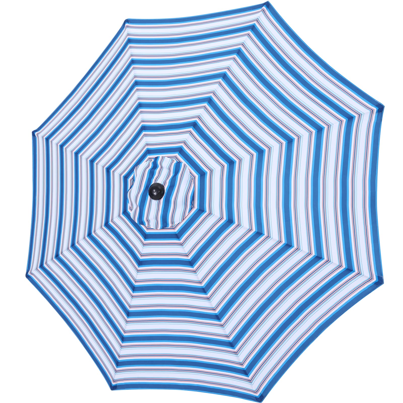 Photo 1 of MASTERCANOPY Patio Umbrella 9ft Replacement Canopy for 8 Ribs-Navy Blue Stripe Canopy Only