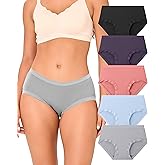 BAMBOO COOL Women's Underwear Briefs for Women Lightweight Ladies Panties Moisture-Wicking Stretchy Soft Breathable 5-pack