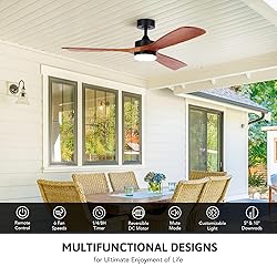 VONLUCE Ceiling Fans with Lights, 52 Inch Ceiling