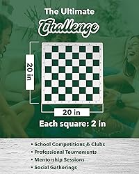 WE Games Best Value Tournament Chess Set w/ a Green