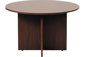 Boss Office Products 47 in Round Table in Mahogany