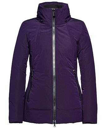 Creenstone Damen Trichter Hals verdeckte Kapuze Mantel Lila