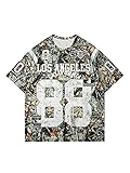 SOLY HUX Men's Y2k Jersey Shirts Letter Graphic