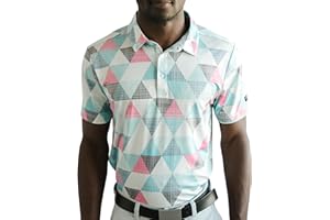YATTA GOLF - Mens Golf Shirt Moisture Wicking Quick-Dry Short Sleeve - Standout Performance Casual Polo Shirts for Men