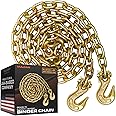 VULCAN Binder Chain with Clevis Grab Hooks - Grade 70-3/8 Inch x 20 Foot - 6,600 Pound Safe Working Load