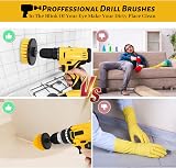 Aongray 4 Pack Drill Brush Set 1/4 Inch Hex Power Scrubber Attachments view 4