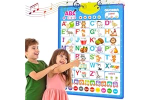 QUOKKA Educational Toys for Kids 5-7 Year Old - Vertical ABC Learning Wall Chart for Toddlers Age 3 4 6+ - Interactive Speech Therapy Poster Boy Girl - Autism Puzzle Game 8-10-12