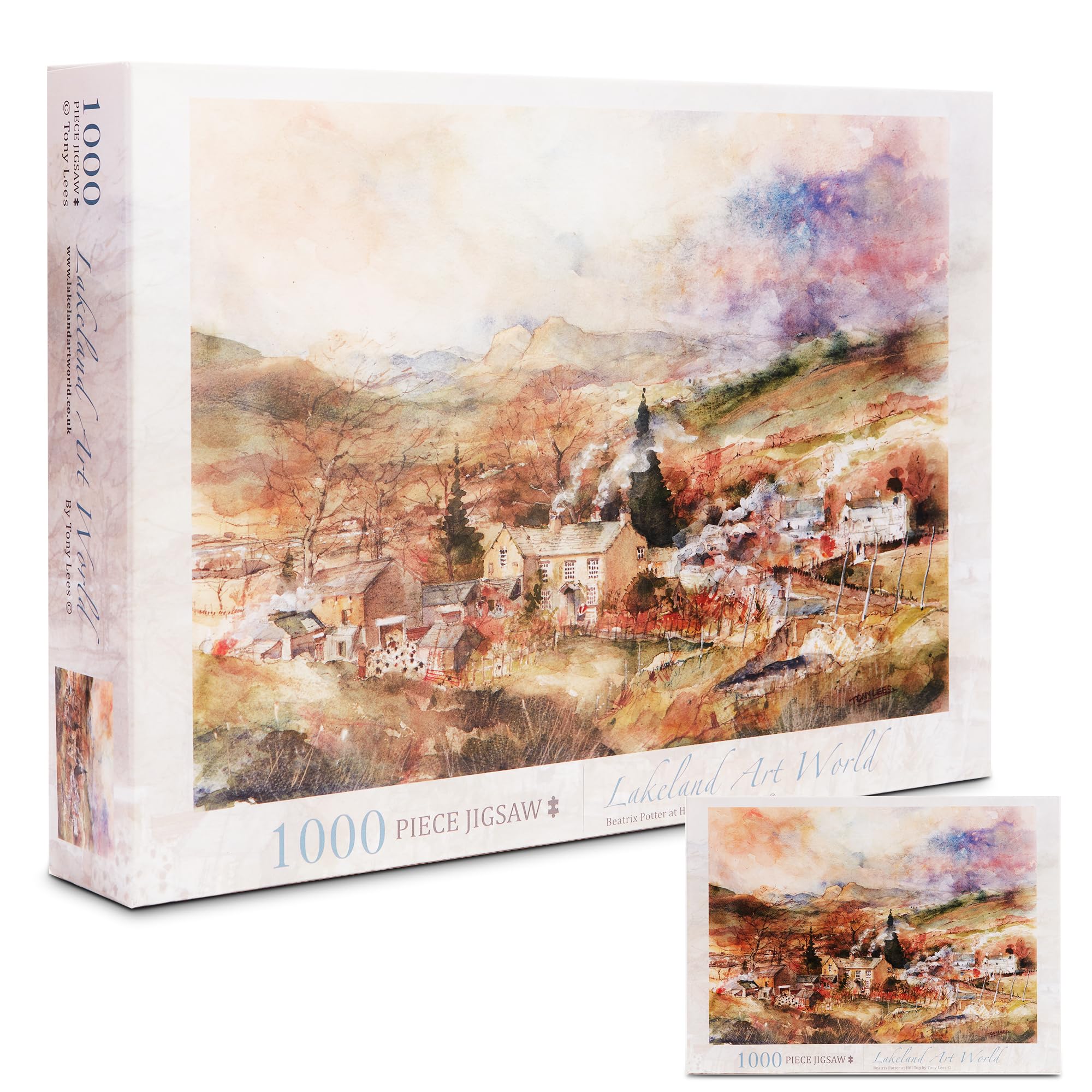 Lakeland Art World, 1000 Piece Jigsaw Puzzle for Adults, Beatrix Potter at Hill Top, Lake District, Lakes, 68.5 x 49 cm