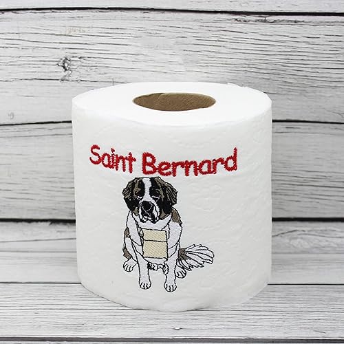 Amazon.com: Saint Bernard Dog Lover Novelty Embroidered Toilet ...