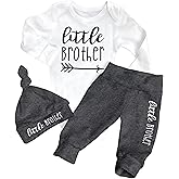 AGAPENG Baby Boy Clothes Newborn Boy Outfits Infant Letter Print Romper Long Pants Hat 3PCS Baby Boy's Clothing
