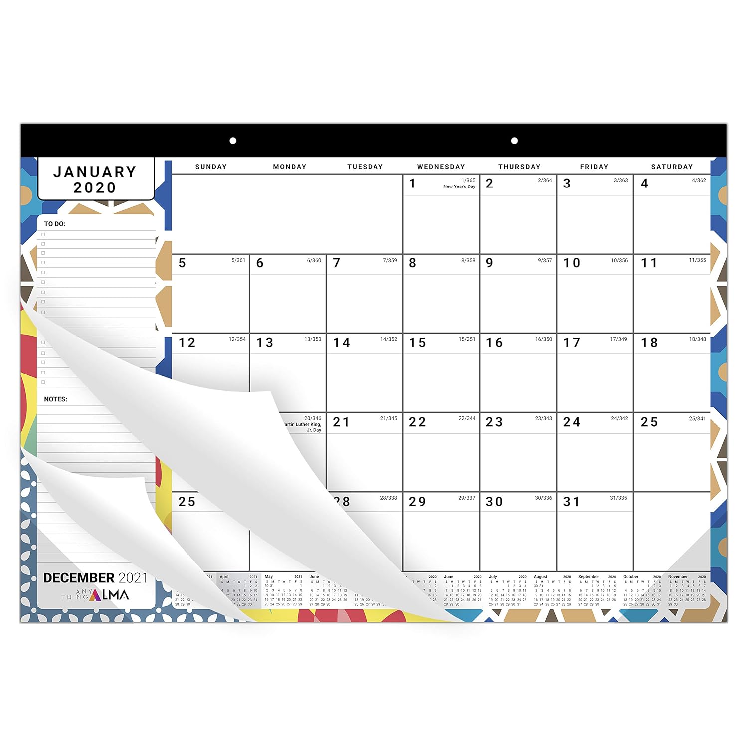 Best desk calendar 2 page