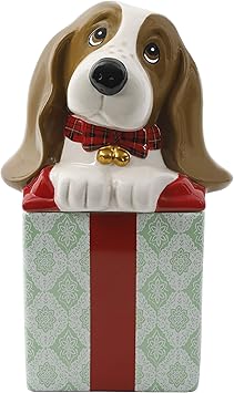 christmas dog cookie jar