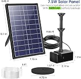 Biling Solar Water Pump with Battery Backup 7.5W 3600mAh 10 Nozzles view 6
