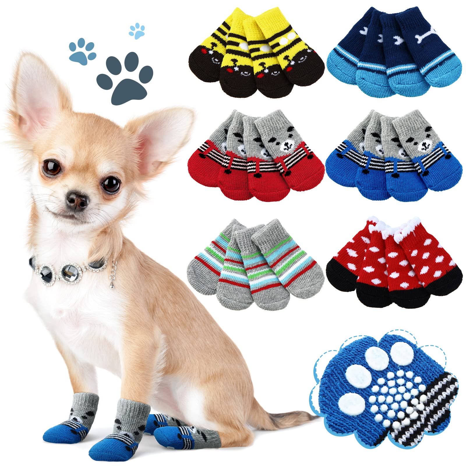 Photo 1 of Sadnyy 24 Pcs Dog Socks (Medium)