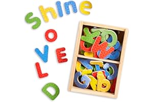 Melissa & Doug Disney Mickey and Friends Wooden Alphabet Magnets - 52 Uppercase and Lowercase Letters