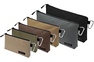 COREFLEX Premium Tool Pouch Zipper Bag, Small Tool Bag, Multipurpose Storage pouch, Heavy duty Flat Bottom Tool bag with YKK Zipper (6 pack Combo mixed size)