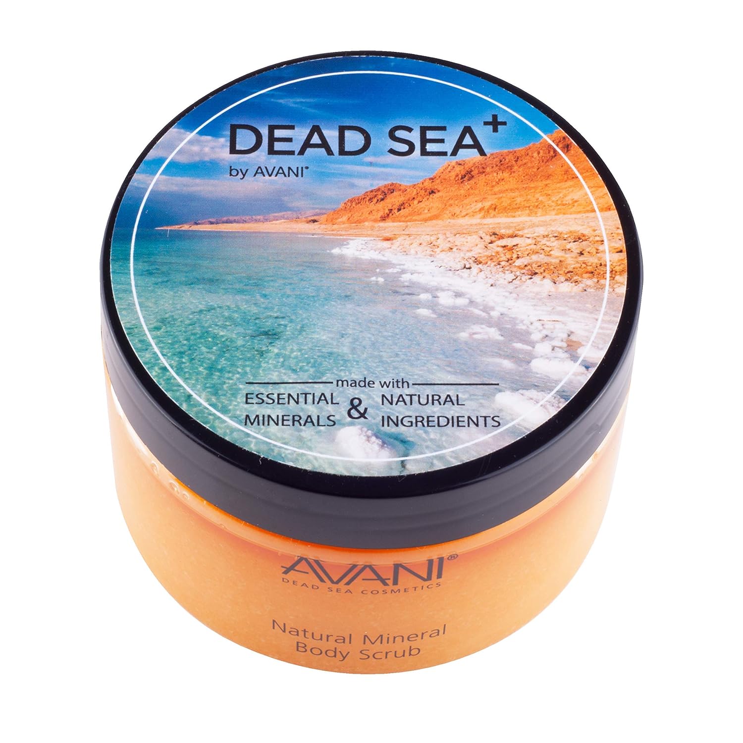 Avani Natural Mineral Body Scrub - Dead Sea Salt, Vitamin E, Jojoba, Sunflower, Sweet Almond - Exfoliating Formula for All Skin Types - Milk/Honey : Dead Sea Salt Scrub : Beauty
