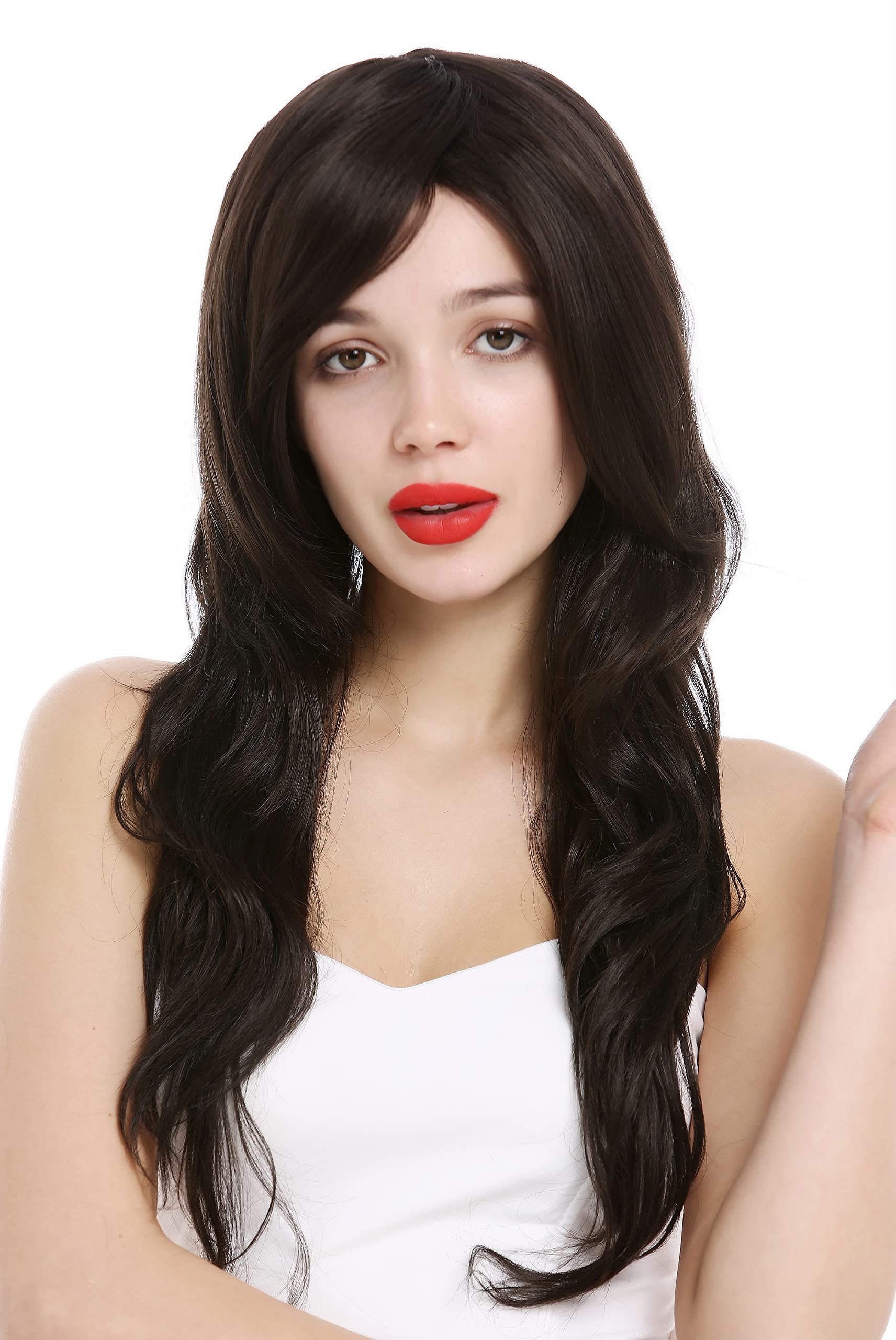 WIG ME UP - VK-37-4 Lady wig very long slightly wavy voluminous dark brown