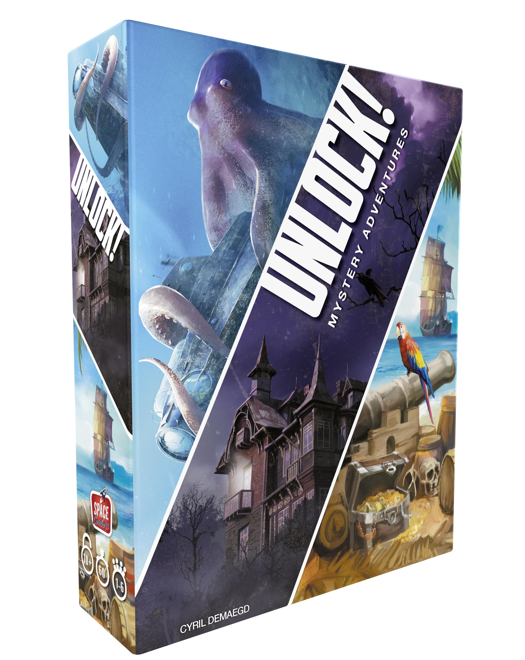 Asmodee UNLOCK! Mystery Adventures Card Game - Escape Room-Inspired Cooperative Adventure, Fun Family Game for Kids and Adults, Ages 10+, 1-6 Players, 1 Hour Playtime Image