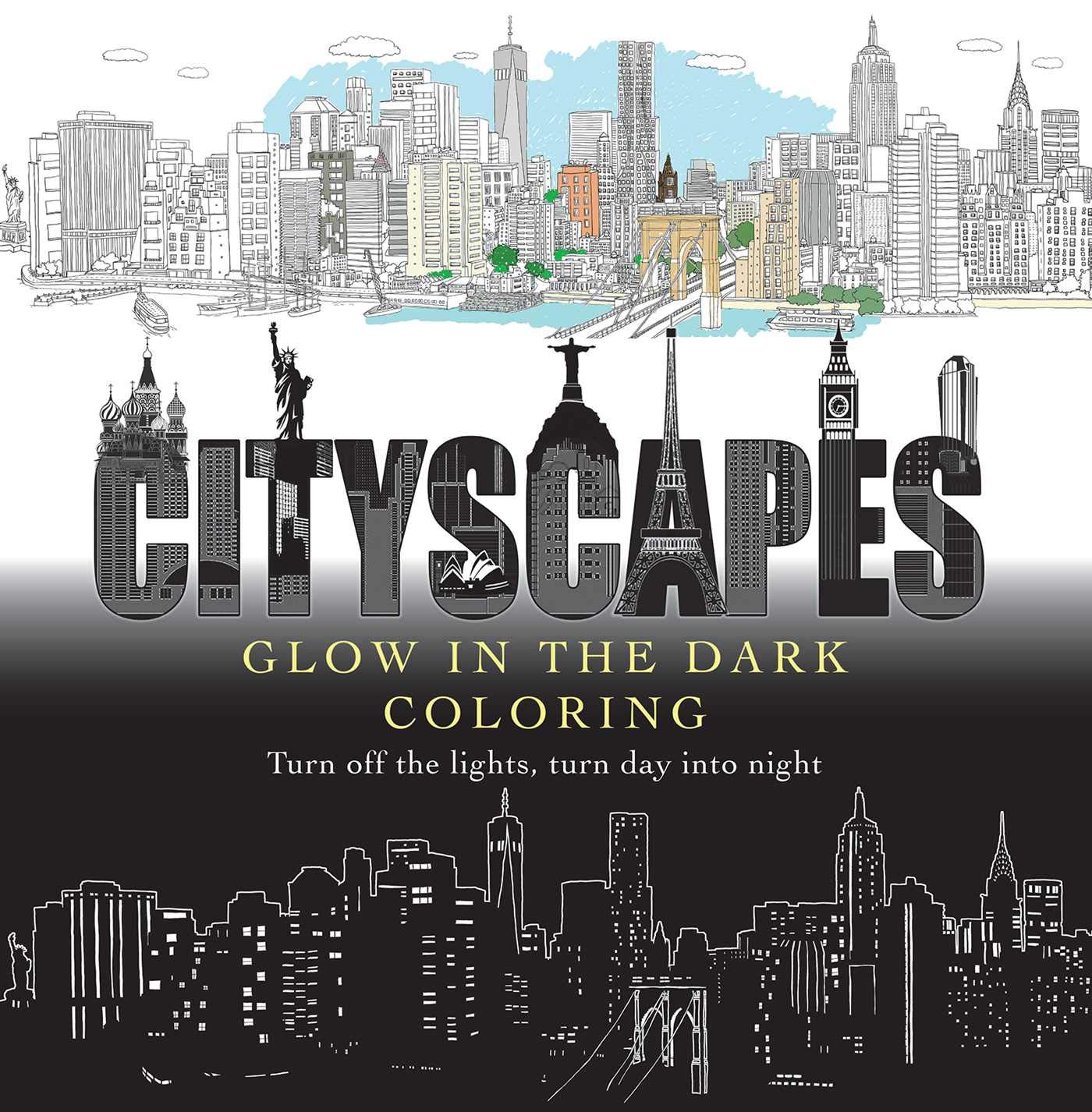 Cityscapes Glow In The Dark Coloring Rollet Claire
